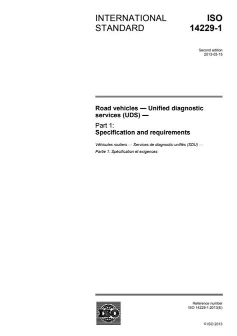 <b>ISO</b> 14229-1 - Road vehicles — Unified diagnostic services (<b>UDS</b>) — Part 1: Application layer Published by <b>ISO</b> on February 1, 2020 This document specifies data link independent requirements of diagnostic services, which allow a diagnostic tester (client) to control diagnostic functions in an on-vehicle electronic control unit. . Uds iso 14229 pdf free download